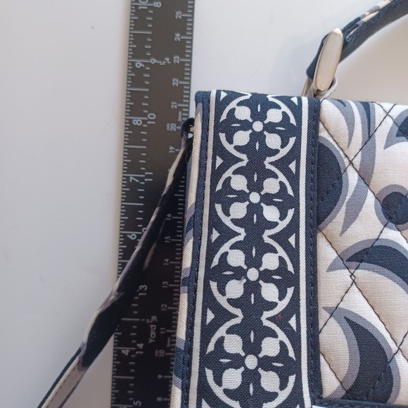 Vera Bradley JULIA Satchel in Night & Day Crossbody Strap Black and White - Picture 8 of 12